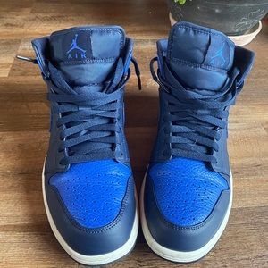 Air Jordan 1 Mid Obsidian Game Royal